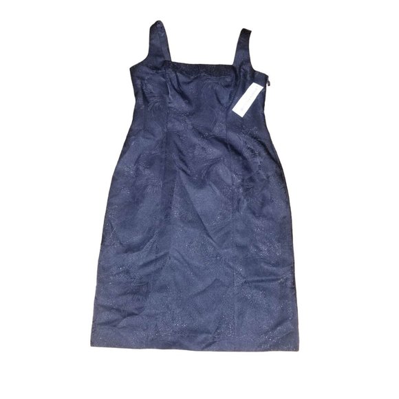 NWT Evan Picone Women's Black Fit & Flare A-Line Square Neck Dress Size 8 - Picture 3 of 8